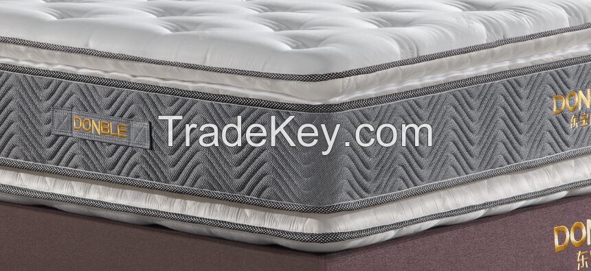 Luxury design reversible pillow top five star hotel  mattress