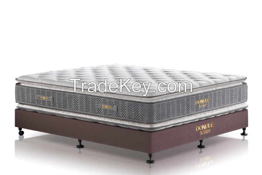 Luxury design reversible pillow top five star hotel  mattress