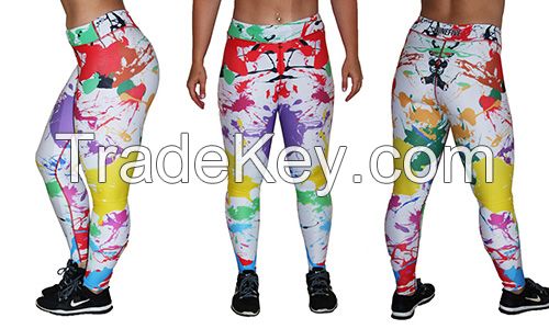 Women's Custom Sublimated Yoga Leggings Sport Yoga Leggings 