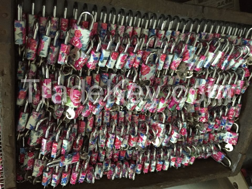 Nice Flower painted plating padlock