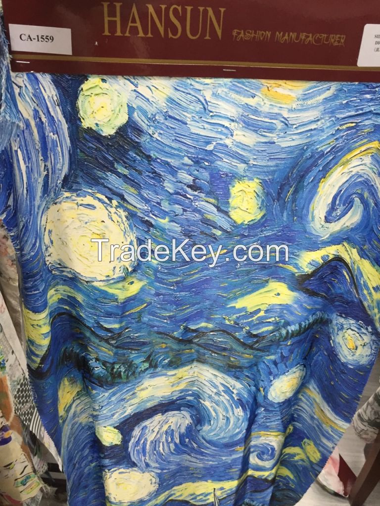 High quality custom digital print textile fabric cheaper price fabric