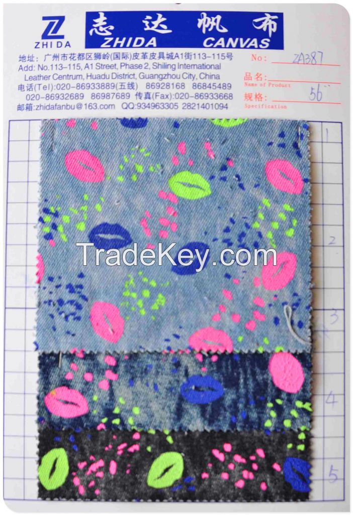 Manufacturer supply low price printed denim fabric prices