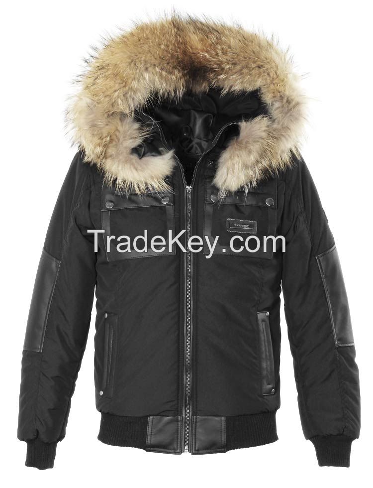 Leather Jackets for Men with Real Fox Fur