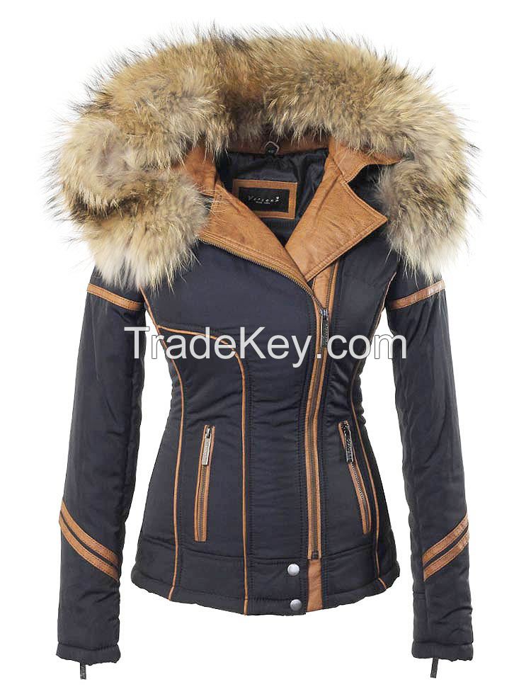 Leather Jackets for Women with Real Fox Fur