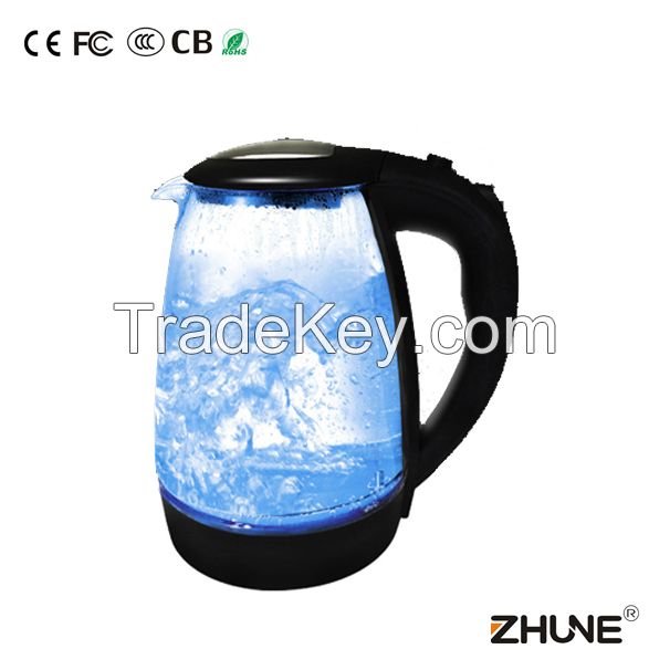 Blue LED lights Glass Electric Kettles