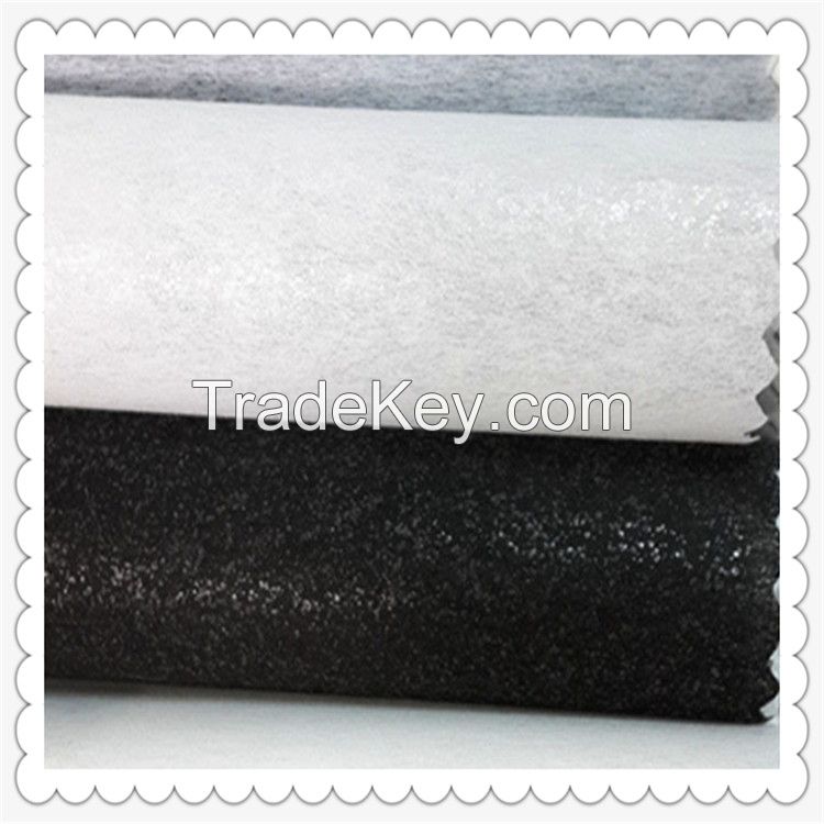 free samples polyester nonwoven 1025HF fusible interlining fabric for embroidery