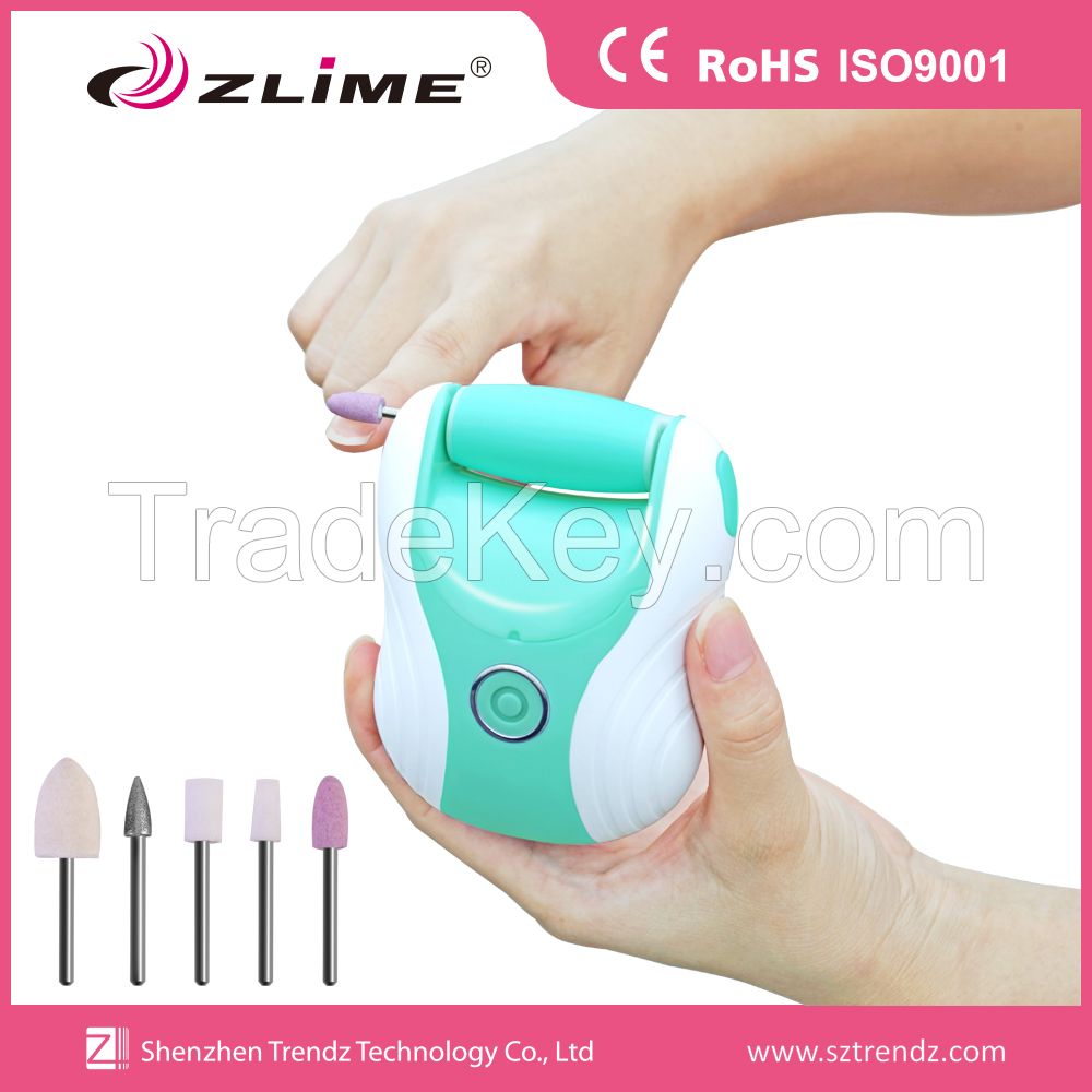 Zlime professional OEM ODM Electric Callus Remover with crystal nail files ZL-N1523