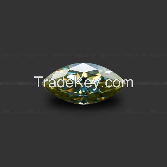 Loose Marquise Green Moissanite