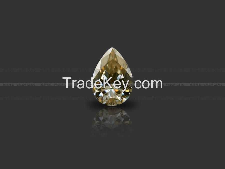 Loose Pear Light Yellow Moissanite