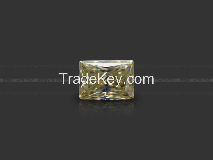 Loose Rectanle White Right angle cut Moissanite