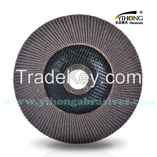 Yihong Abrasive Calcined Aluminium Oxide flap disc for stainless steel polishing