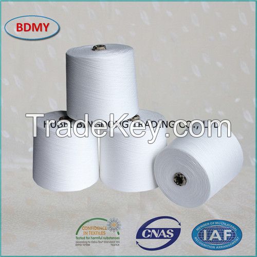 Raw Pattern Ne 20s - 60s 100% Polyester Material Virgin Polyester Yarn