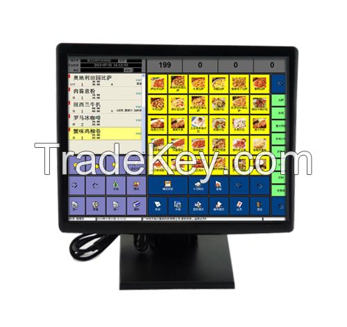 5 Wire Resistive 15 inch LCD Touch Screen Monitor for POS Machine