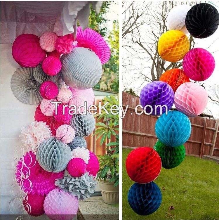 Assorted Color Paper Honeycomb For Indoor Decoration