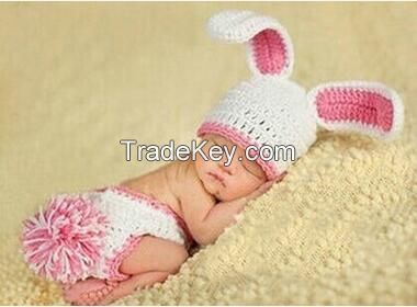 Cute Unisex Envelope Sleeping Bag Newborn Baby Photography Props Crochet Bonnets