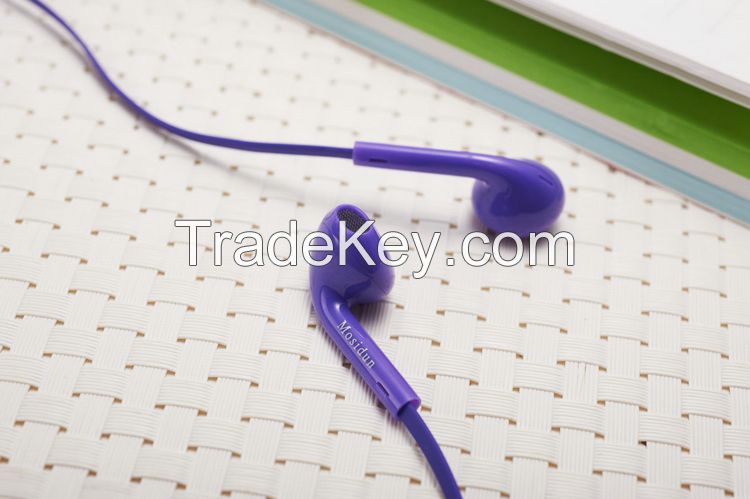 In-Ear Stereo Purple Earphone 3.5mm Headphones Headset with Mic for Iphone