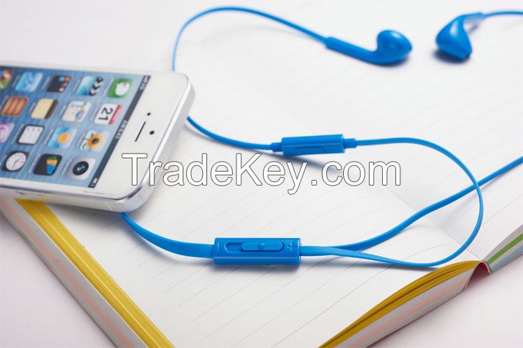 Blue Stereo Sports Earphone with Mic for music and call