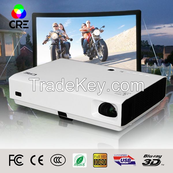 Cre X3000/X2500 high quality fast shipping mini laser cinema 3D home dlp projector 1080p