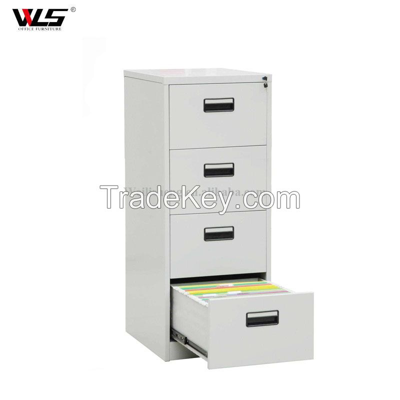 Luoyang WLS high quality Steel Storage Metal 4 Drawers Vertical Filing Cabinet For Office 