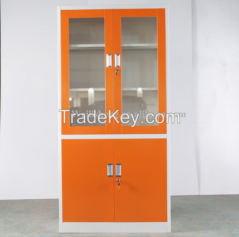 Wholesale swing metal book rack cabinet/ steel almirah godrej photo