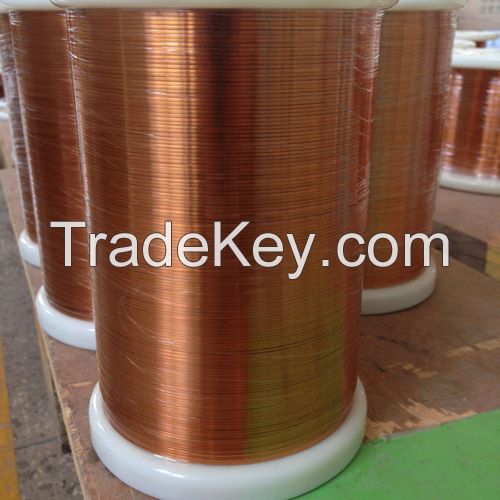 Self-fluxing polyurethane flat enamelled wires