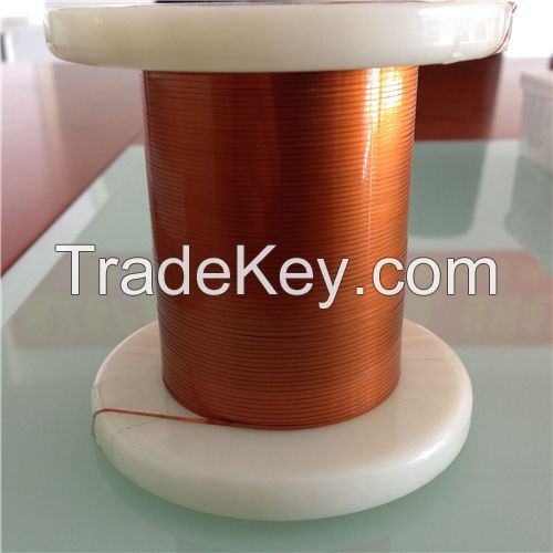 Ultra-fine self-bonding polyurethane flat enamelled wires