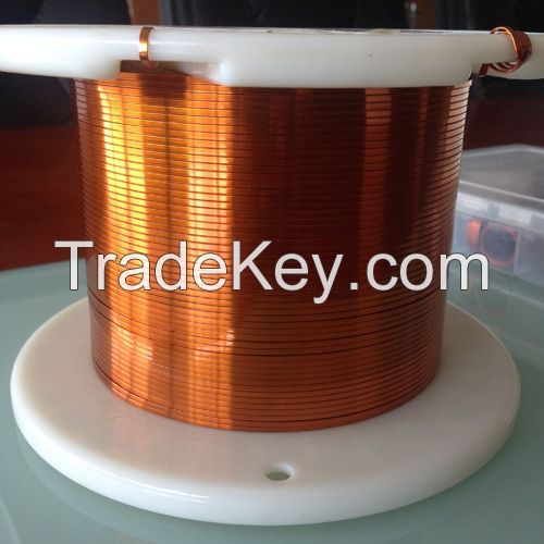 Polyamide-imide flat enamelled wire