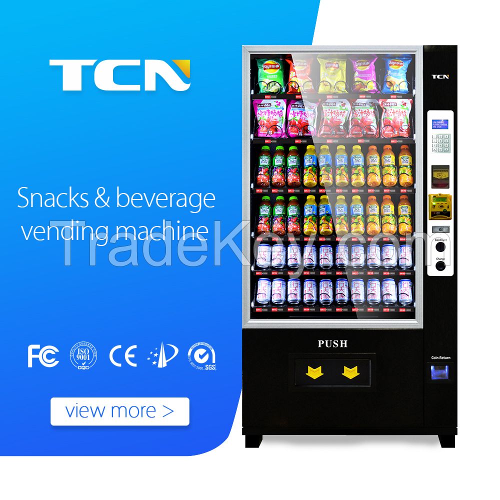 2016 hot sale!snack/drink/chocolate bar combo vending machine