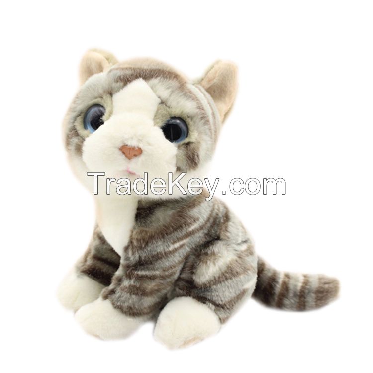 cute lifelike stuffed pets animal toy plush cat toy