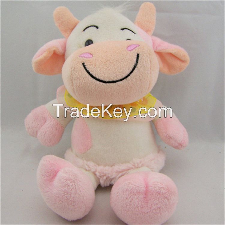 Good Quality Farm Animal Soft Toy Stuffed Plush Cow Toy On Sale