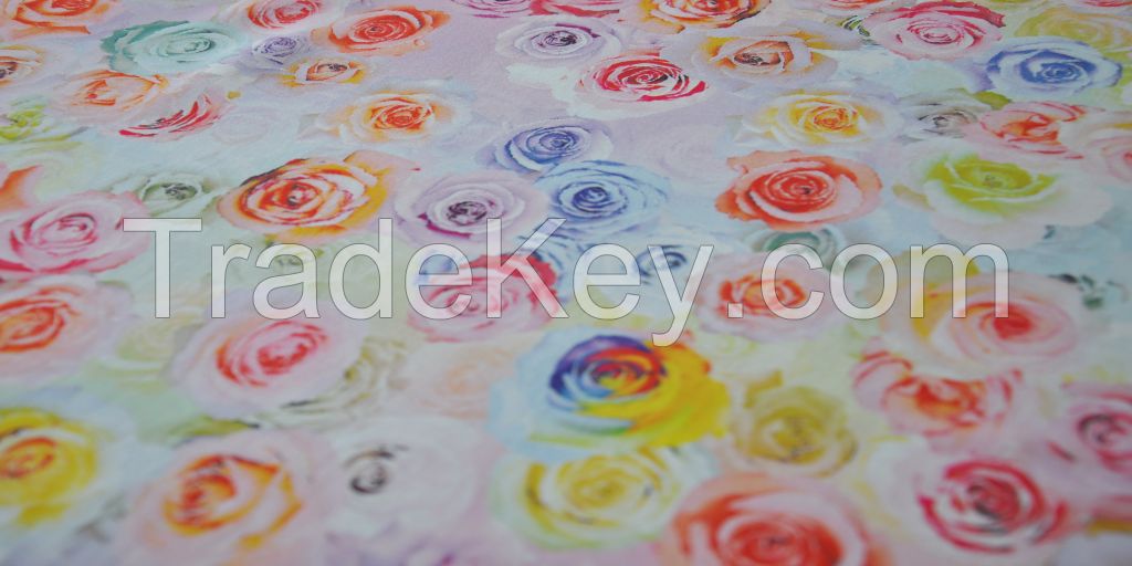 Printed Rayon Plain Fabric