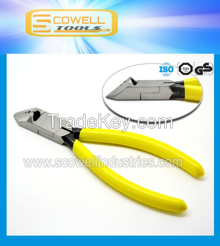 5.5" Diagonal Cutting Pliers with stripping holes, 45degree diagonal nipper