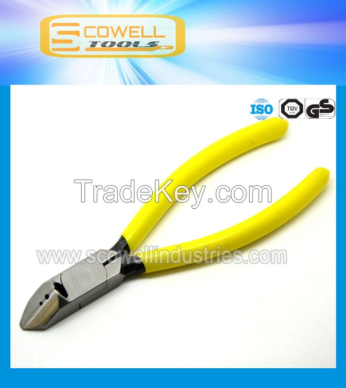 5.5" Diagonal Cutting Pliers with stripping holes, 45degree diagonal nipper