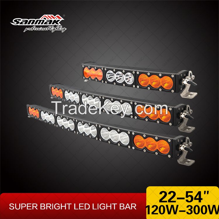 New product 2014 amber white color curved LED light bar