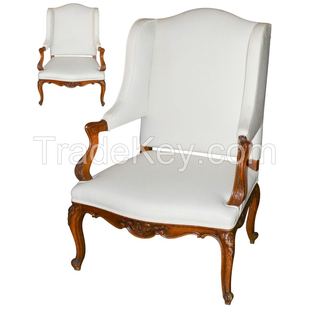 Pair of 19th Century French Wing Chairs