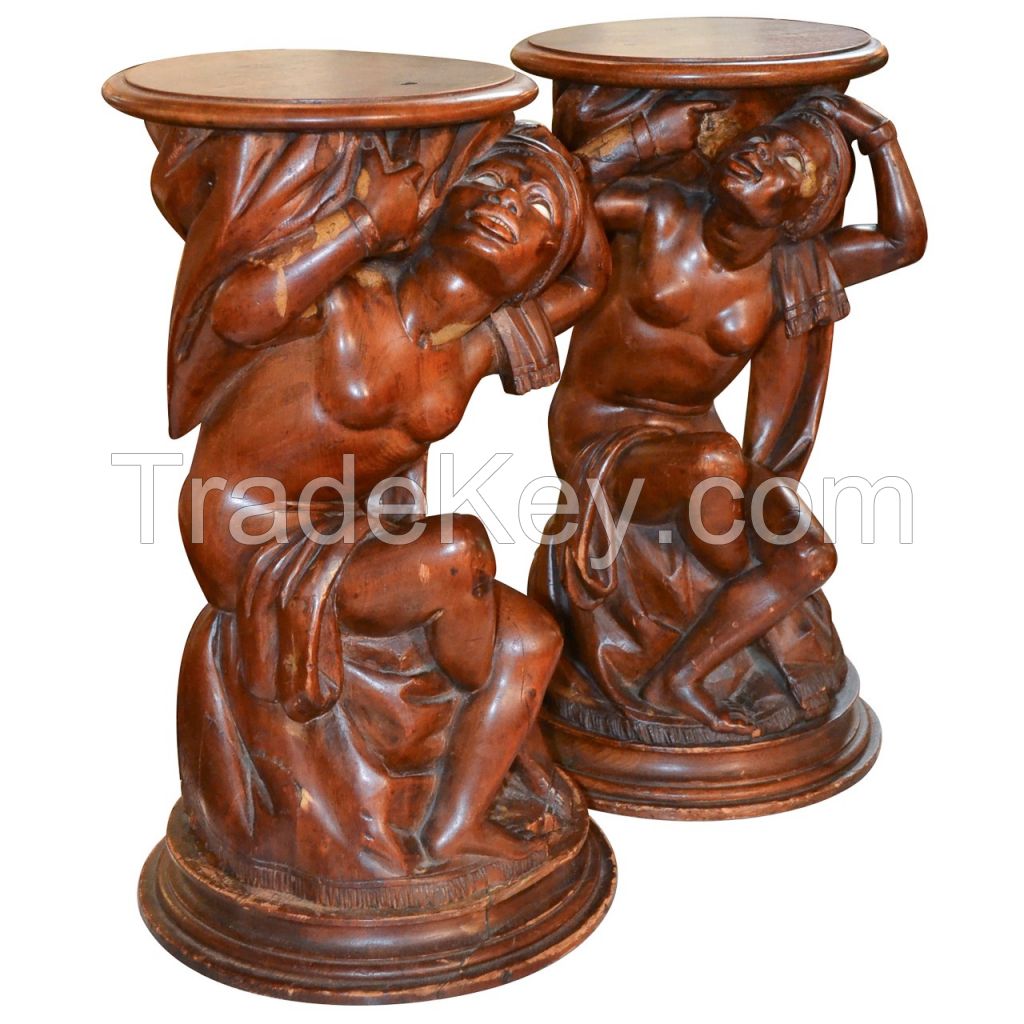 Pair of 19th Century Italian Blackamoor Pedestals