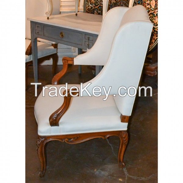 Pair Of 19th Century French Wing Chairs