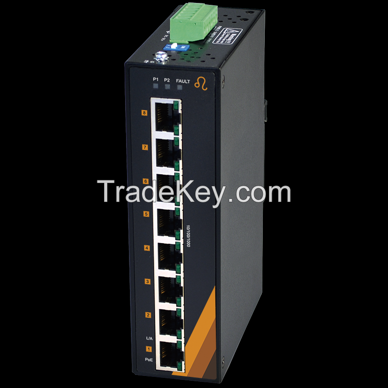 8-Port Industrial Gigabit PoE+ Ethernet Switch (PG2-0800-24)