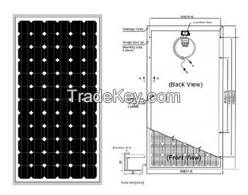 160w mono solar panel