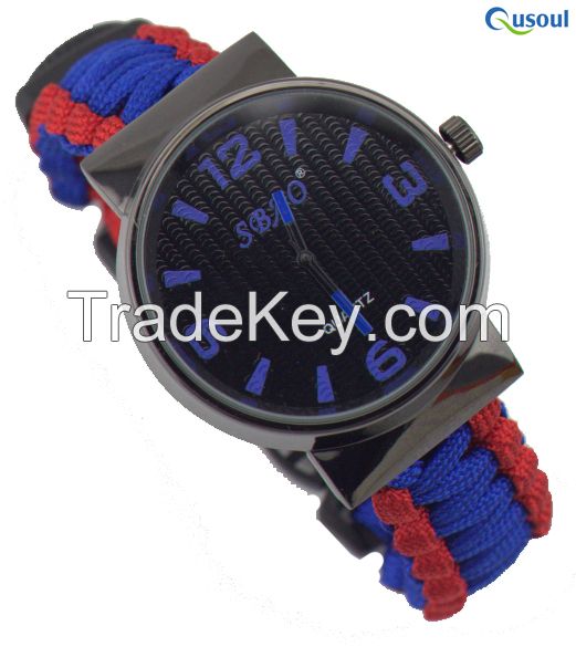 Paracord Survival Bracelet Waterproof Watch Fire starter