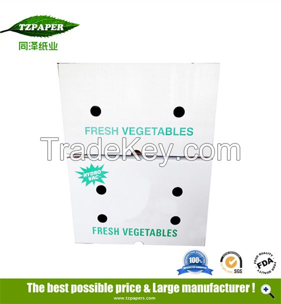 Corrugated paper cardboard box for vegetables packaging