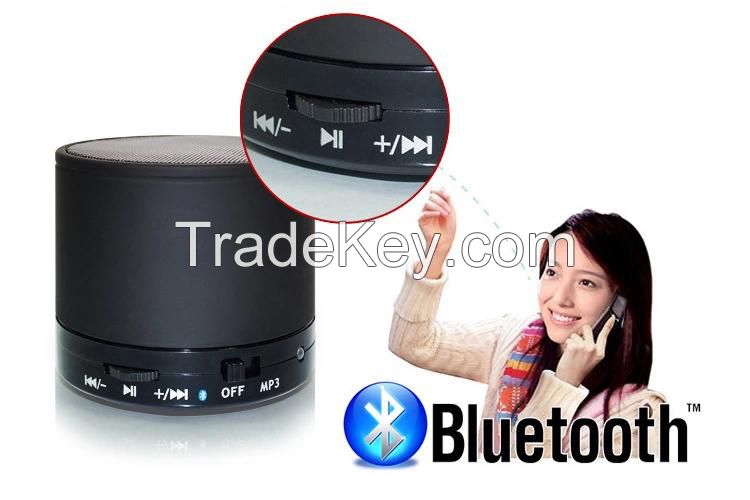 Cylinder Portable Wireless Mini Bluetooth Speaker for Andriod Smartphone Iphone FM Radio SD Memory Card MP3 Player