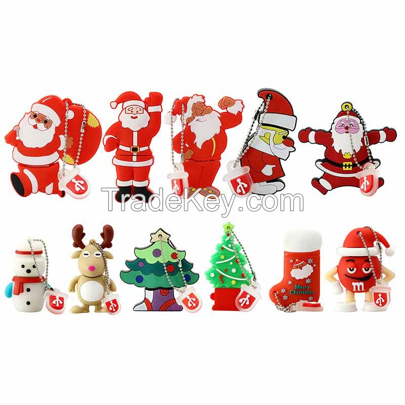 Santa Claus 4GB 8GB Bulk Flash Drives USB for Christmas