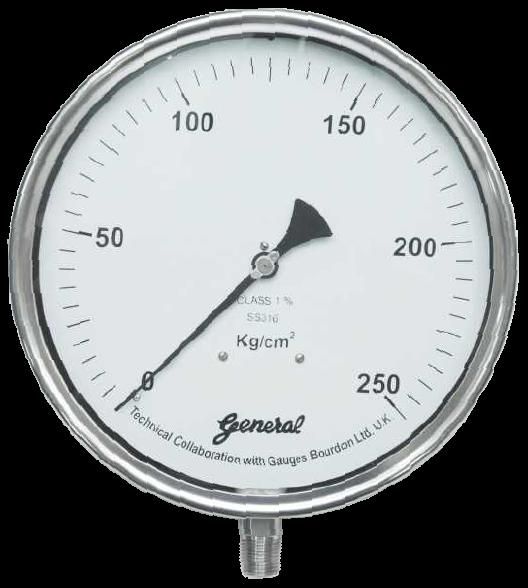 Bourdon Sensing Pressure Gauges 250 mm Dial