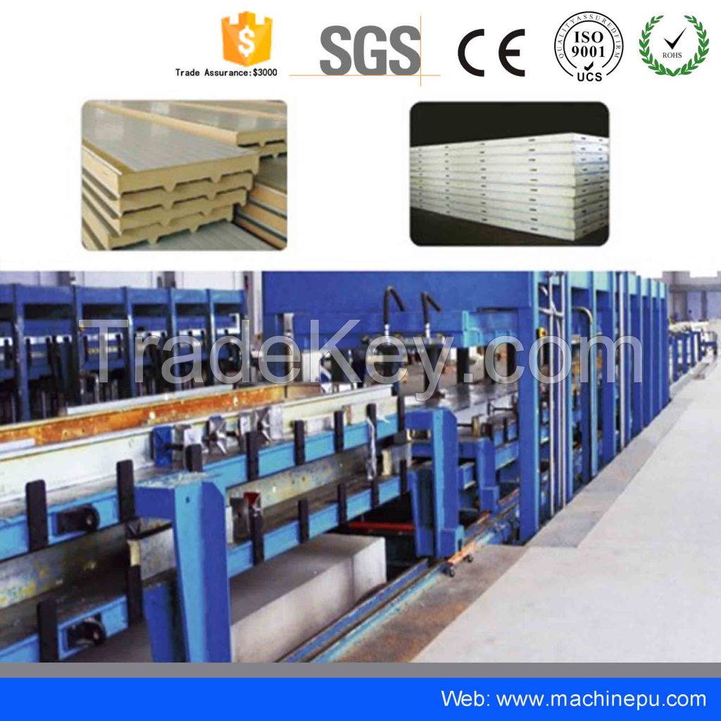 Discontinuous polyurethane cold room panel making production line