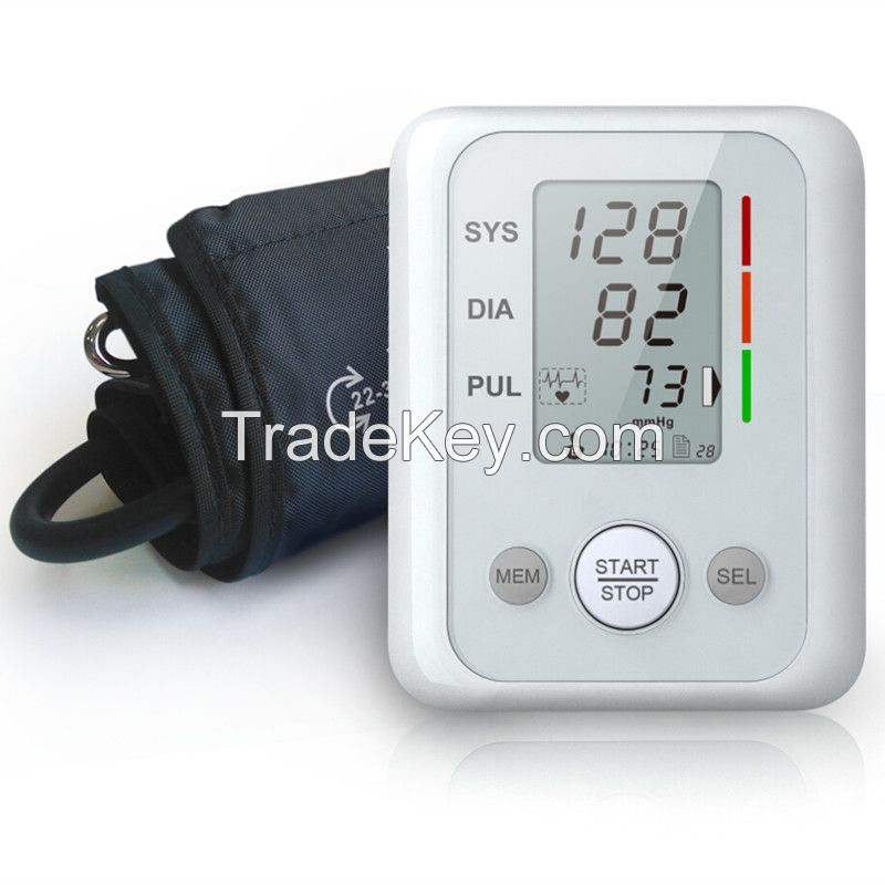 Health medical device blood pressure monitor LCD screen upper arm cuff  heartbeat monitor
