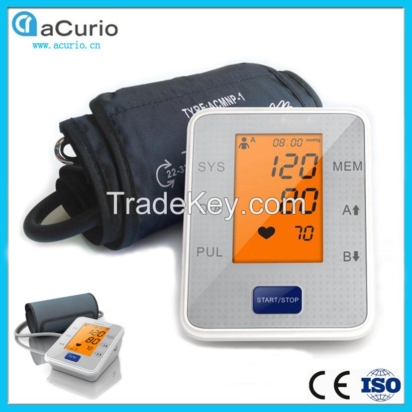 high quality upper arm digital blood pressure monitor CE approval China manufacturer