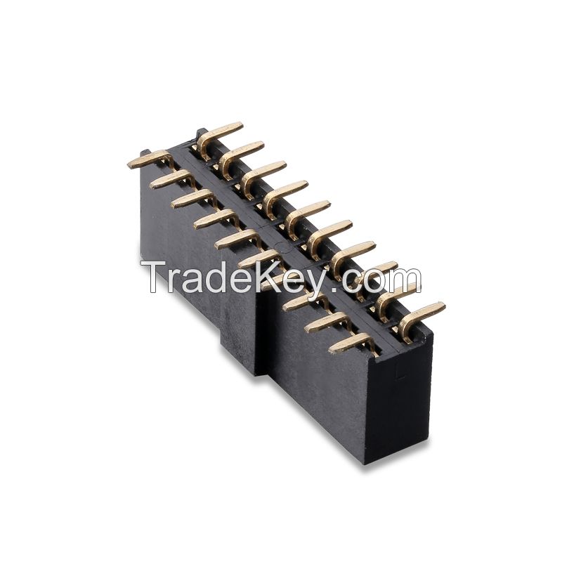2.54mm pitch smt type double row female header