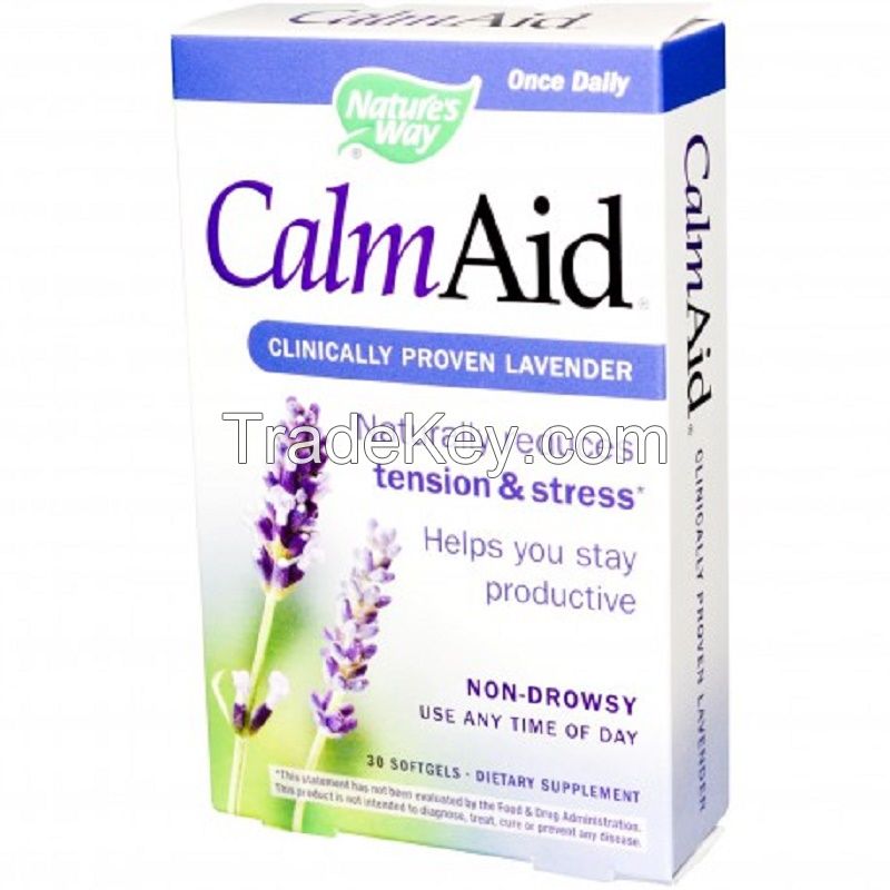 Megavitamins - Silexan Calm Aid Clinically Proven Lavender Nature's Way Dietary Supplement