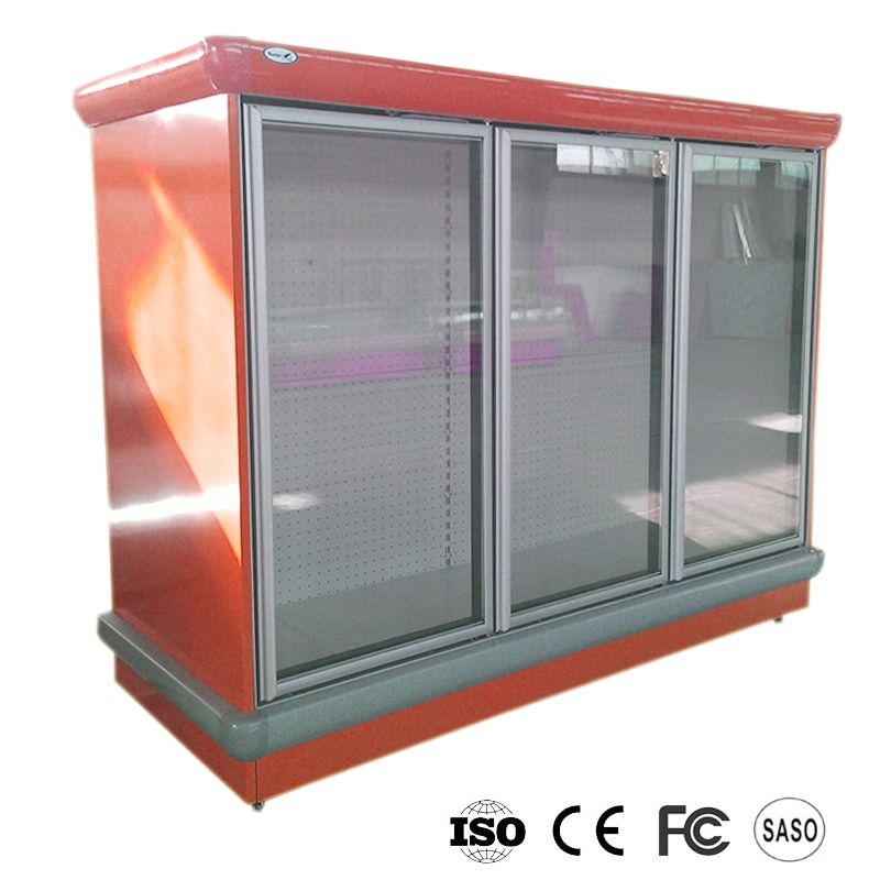 Glass Door Curtain Showcase For Commercial Refrigerator